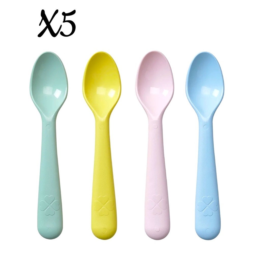 20 Colorful Plastic Spoons